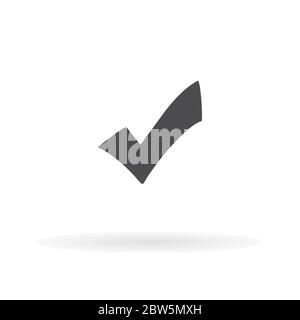 Flat check icon. For web, business, finance and communication. Vector Illustration. Stock Vector