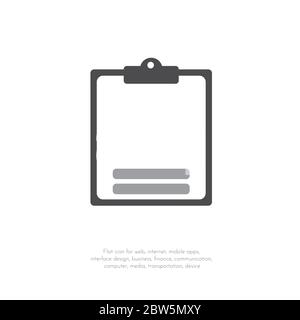 Checklist icon. Flat icon for apps and websites. Vector Illustration. Stock Vector