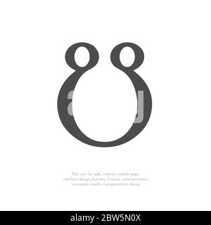 Descending node. Astrology symbol. Vector Illustration. Stock Vector