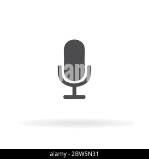 Microphone icon. For web, business, finance and communication. Vector Illustration. Stock Vector