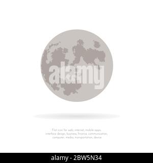 Phases of the moon icons. New moon. Vector Illustration. Stock Vector