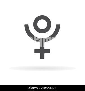 Pluto symbol. Vector icon. Stock Vector