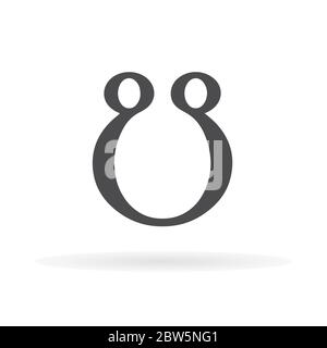Descending node. Astrology symbol. Vector Illustration. Stock Vector