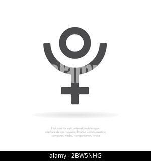 Pluto symbol. Vector icon. Stock Vector