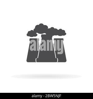 Factory icon. For web, business, finance and communication. Vector Illustration. Stock Vector