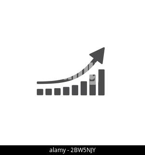 Graph icon. For web, business, finance and communication. Vector Illustration. Stock Vector