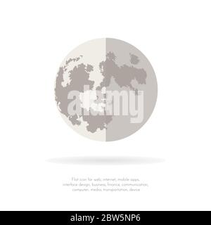 Last Quarter Icon. Vector Illustration. Stock Vector