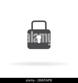 Lock icon. For web, business, finance and communication. Vector Illustration. Stock Vector