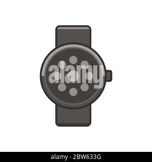 Smart watch vector icon symbol technology isolated on white background Stock Vector