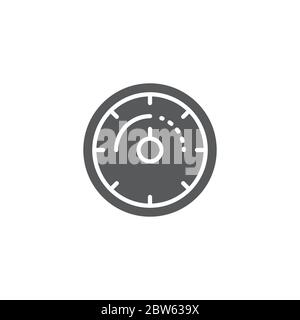 Thermostat vector icon symbol medical tools isolated on white background Stock Vector