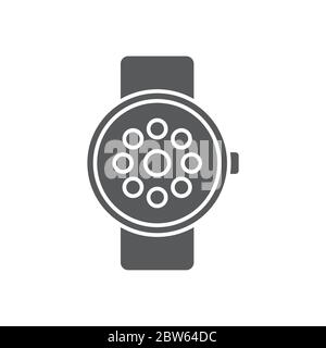 Smart watch vector icon symbol technology isolated on white background Stock Vector