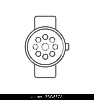 Smart watch vector icon symbol technology isolated on white background Stock Vector