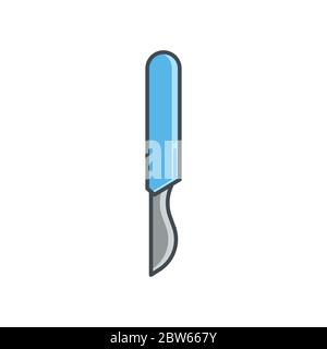 Surgical scalpel vector icon symbol medical tools isolated on white background Stock Vector