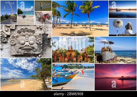 Travel images collage of Bali, Indonesia Stock Photo