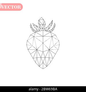 Strawberry polygonal vector, Logo polygons strawberry, Vector illustration eps10 Stock Vector