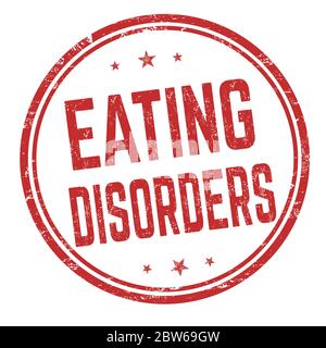 Eating disorders sign or stamp on white background, vector illustration Stock Vector