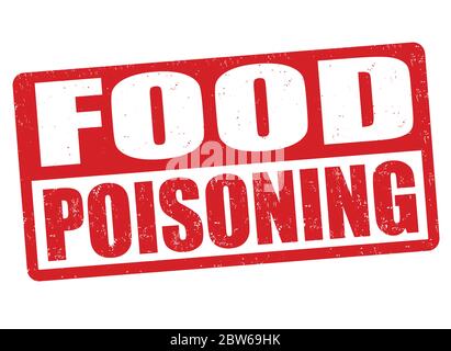 Food poisoning  sign or stamp on white background, vector illustration Stock Vector