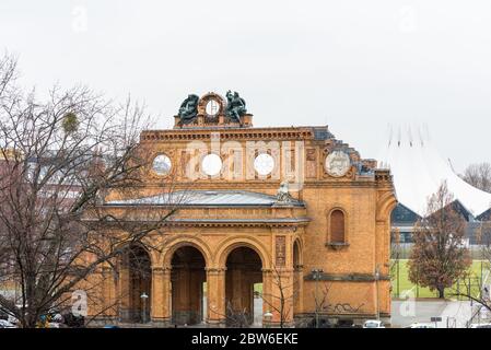 Remains of Anhalter Bahnhof, a former railway terminus in Berlin, Germany. Stock Photo