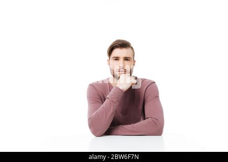 Image of Men Thinking Something Pose Illustrated On White Background  Isolated-YM678677-Picxy