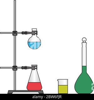 Clamp holders. Laboratory accessories. Vector illustration Stock Vector