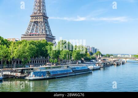 Port de la Bourdonnais in Paris - France Stock Photo