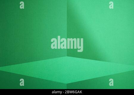 3D space made by folding paper. Stock Photo