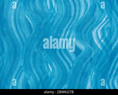 Painted wall with blue paint. Decorative texture painting for background Stock Photo