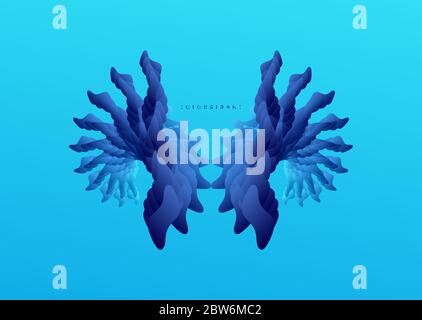 Decorative element for banner, card, poster or web design. Vector art illustration with dynamic effect. Stock Vector