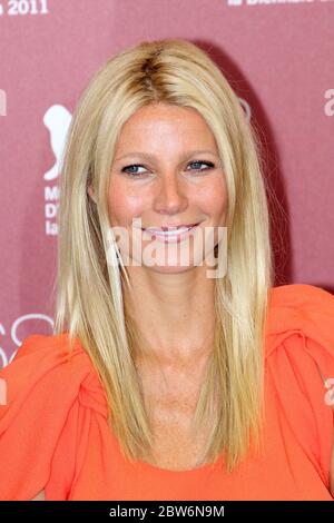 VENICE, ITALY - SEPTEMBER 03: Gwyneth Paltrow poses at the 'Contagion' photocall during the 68th Venice Film Festival on September 3, 2011 in Venice Stock Photo