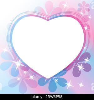 Beautiful Abstract Background with Heart Silhouette. Vector illustration Stock Vector