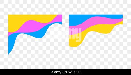 Wavy design element. Decor for brochure, banner, flyer. Fluid, color wave, curve line. Vector illustration Stock Vector