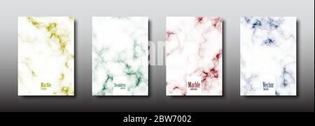 Marble texture seamless pattern collection. Abstract background template vector design. pattern swatches included in file. - Vector Stock Vector