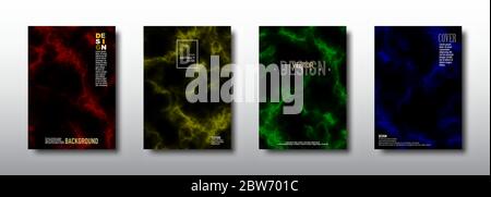 Abstract texture seamless pattern collection. Neon color background cards template vector design. pattern swatches included in file. - Vector Stock Vector