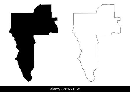 Nez Perce County, Idaho (U.S. county, United States of America, USA, U.S., US) map vector illustration, scribble sketch Nez Perce map Stock Vector