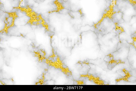 White marble with gold foil texture seamless pattern background. Abstract shiny paper texture background. can be used wallpaper decoration element. pa Stock Vector