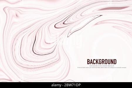 Abstract pastel pink marbled surface, acrylic paints waves and swirls texture.  Trendy background for design cover, flyer, placard, posters, cards, in Stock Vector