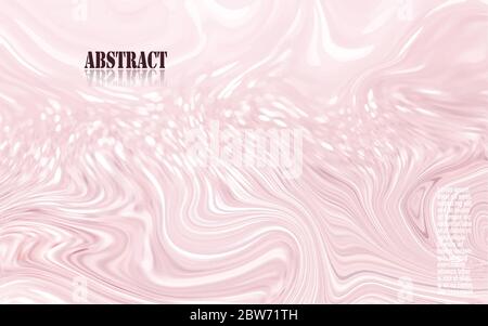 Abstract pastel pink of acrylic paints surface. Texture of acrylic waves and swirls. Trendy background for design cover packaging placard flyer poster Stock Vector