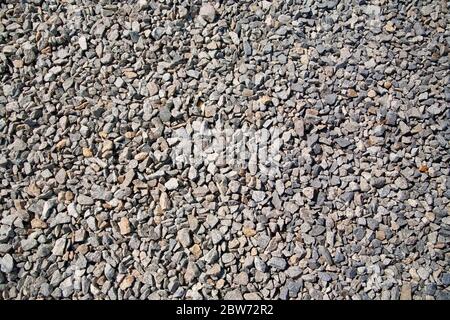 Crushed stone, small pebbles close-up Stock Photo