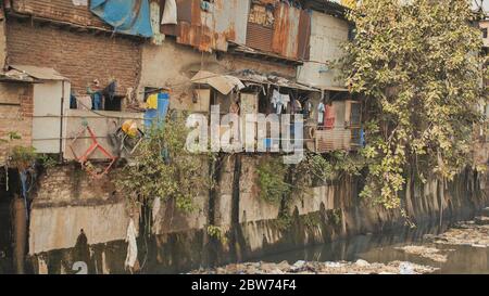 Dharavi slums in east Mumbai. Bandra District, Maharashtra, India Stock ...
