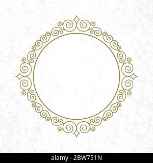 Vintage ornament on old paper background. Retro style cover design template. Part of set. Stock Vector