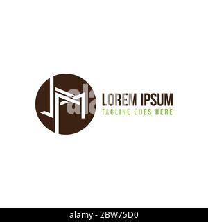 Square letter JM in flat style design symbol. Save download preview JM letter symbol. Vector illustration EPS.8 EPS.10 Stock Vector