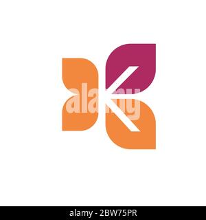 Minimal vector graphic initial letter K symbol. Flat design alphabet initial letter symbol. Vector illustration EPS.8 EPS.10 Stock Vector
