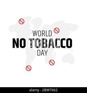 Design for World no tobacco day. Protecting youth from industry manipulation and preventing them from tobacco and nicotine use Stock Vector