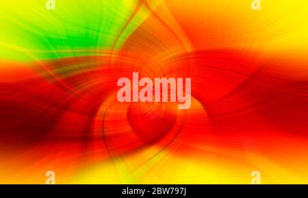 Abstarct background. Twirl effect as a colorful decorative patterned wallpaper. soft focus. Triad of red, yellow and green colors Stock Photo