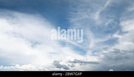 Beautiful blue sky with white clouds Stock Photo