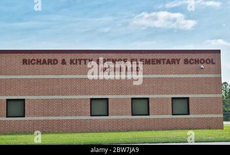 Richard & Kitty Spence Elementary School, Aldine I.S.D in Houston, TX. Schools in the USA are still out due to the coronavirus pandemic. Stock Photo