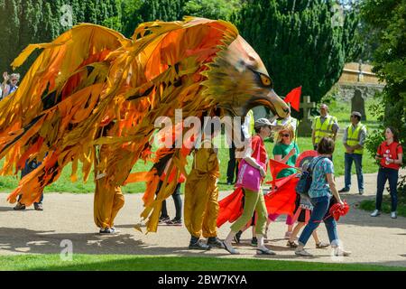 The Alban Pilgrimage, an annual festival held to celebrate Alban, Britain's first Saint, by reenacting his final journey to execution and martyrdom. Stock Photo