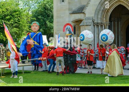 The Alban Pilgrimage, an annual festival held to celebrate Alban, Britain's first Saint, by reenacting his final journey to execution and martyrdom. Stock Photo