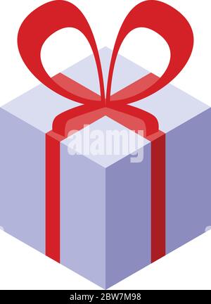 Bride gift box icon, isometric style Stock Vector
