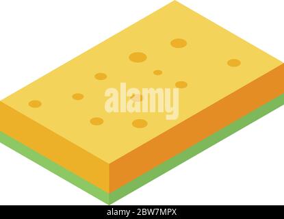Cleaning sponge icon, isometric style Stock Vector